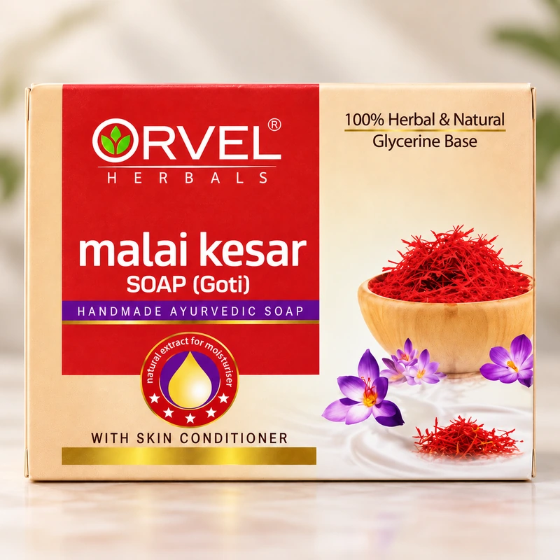 Malai Kesar Handmade Ayurvedic Herbal Soap